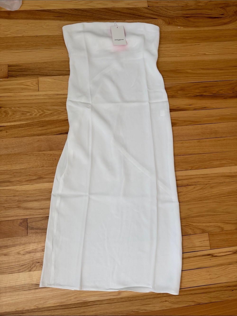 Amanda Uprichard White Strapless midi dress